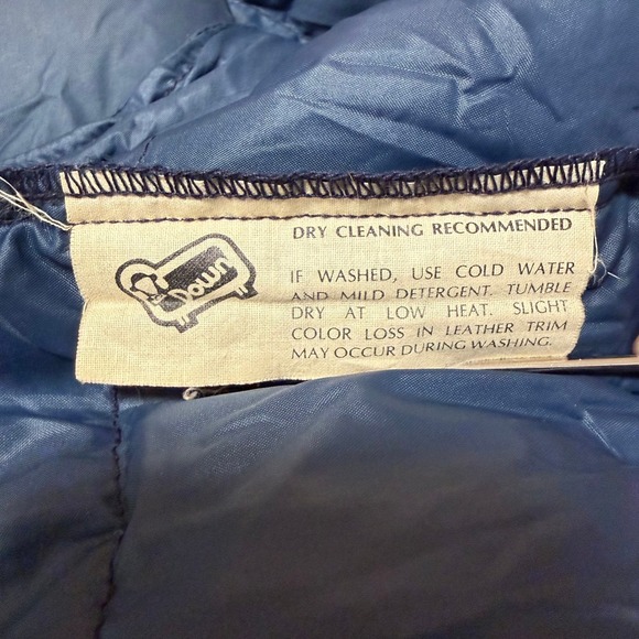 Vintage 80s Woolrich Prime Northern Down Shirt Jacket Suede Western Yoke Navy XL - Picture 10 of 14